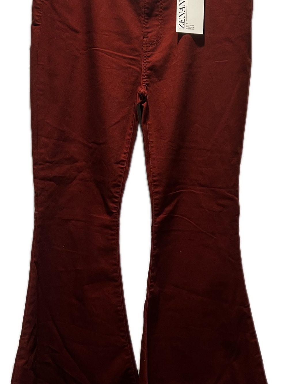 NWT Zenana Outfitters Deep Burgundy Flared Pants